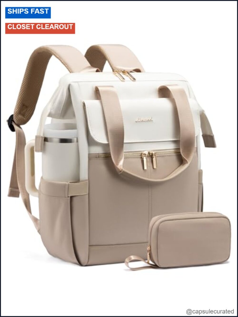Waterproof Laptop Backpack for Women 15.6 Inch Work Travel with USB Port
